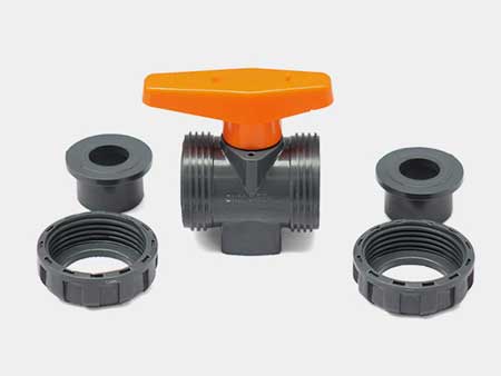 PVC雙由令活接球閥